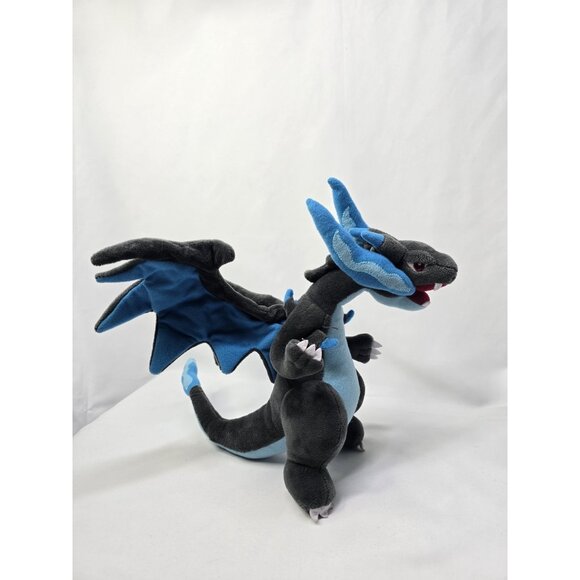 Pokemon Center Mega Charizard X 10" Plush 2018 Articulated Wings X&Y Official - Picture 6 of 12
